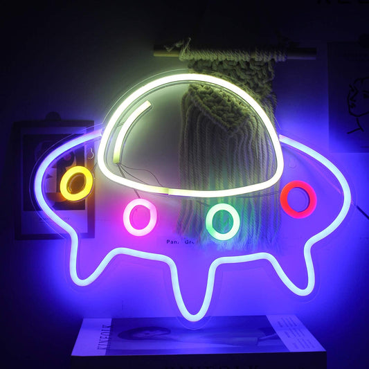 Coloured UFO LED Neon Wall Light