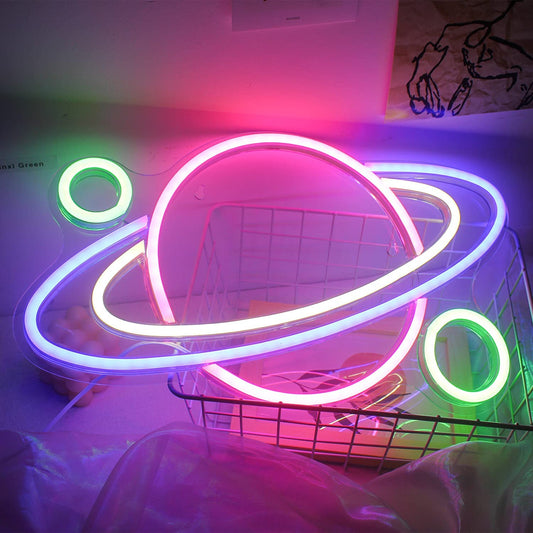 Coloured Planet LED Neon Wall Light