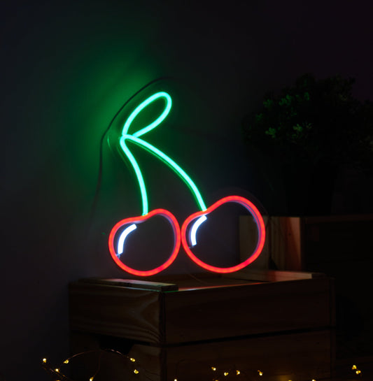 Red Cherry LED Neon Light