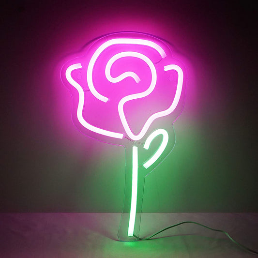 Rose Flower LED Neon Wall Light