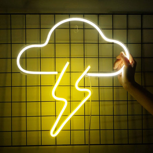 White Storm Signage LED Neon Light