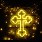 Yellow Cross Signage LED Neon Light