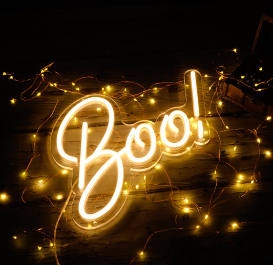 Boo! Words LED Neon Light