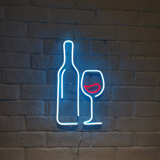 Wine Glass LED Neon Wall Light