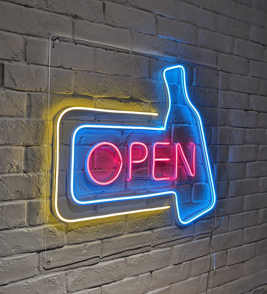 Open (Bottle) Signage LED Neon Wall Light