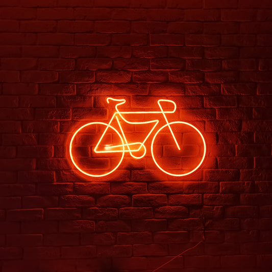 Orange Bicycle LED Neon Light