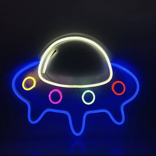 Coloured UFO LED Neon Wall Light