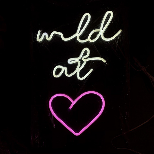 Wild at Heart LED Neon Wall Light