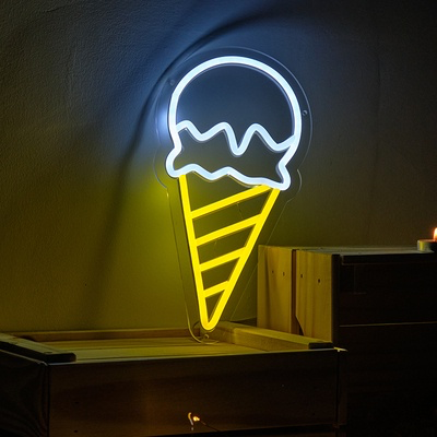 Soft Ice Cream Cone LED Neon Wall Light