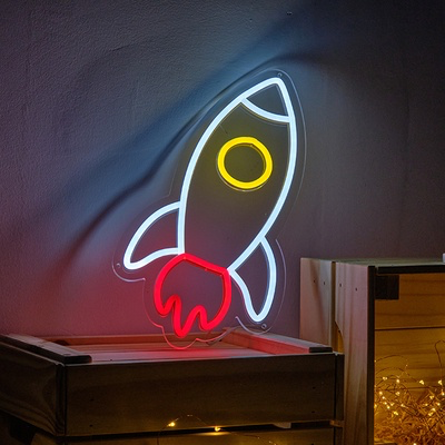 White Rocket LED Neon Light