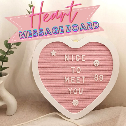 Heart Shape Felt Message Board