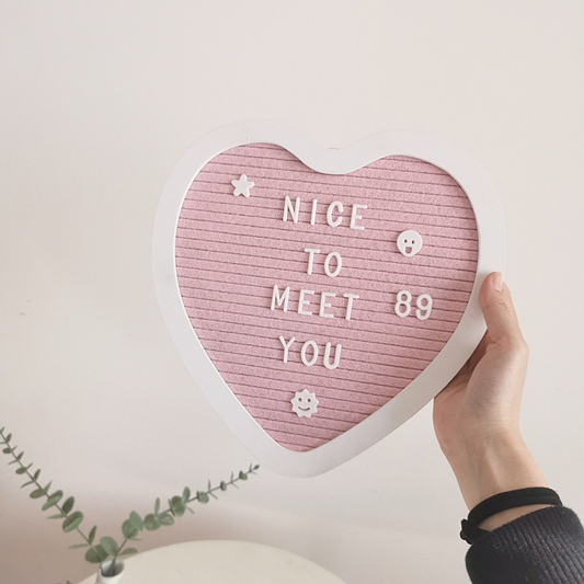 Heart Shape Felt Message Board