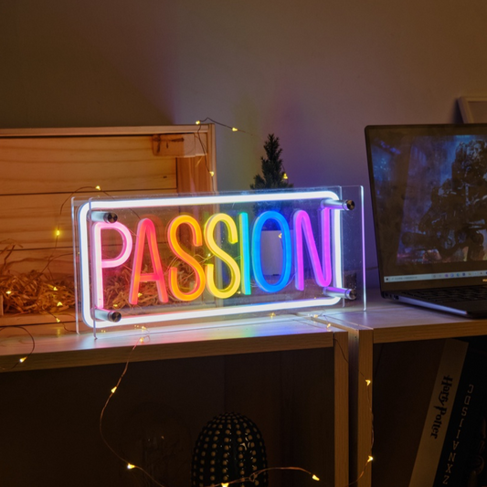 PASSION Rainbow Neon Light Box