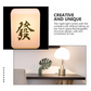 Mini Mahjong Fortune Light Lamp Rechargeable Table Portable Novelty Gift Decoration CNY Chinese New Year
