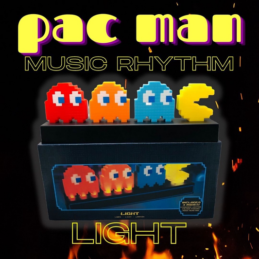 Pac Man Game LED USB 3D Night Light Gaming Room Pacman Decor Desk Music Rhythm Lamp Light for Gift