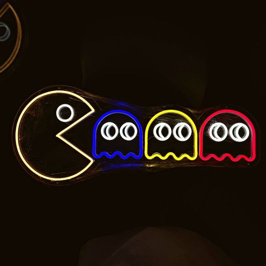 Large Pacman LED Neon Light