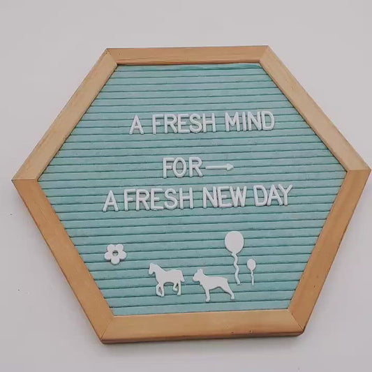 Hexagon Felt Message Board (Baby Blue)