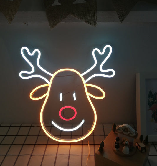 Red Nose Reindeer LED Neon Light